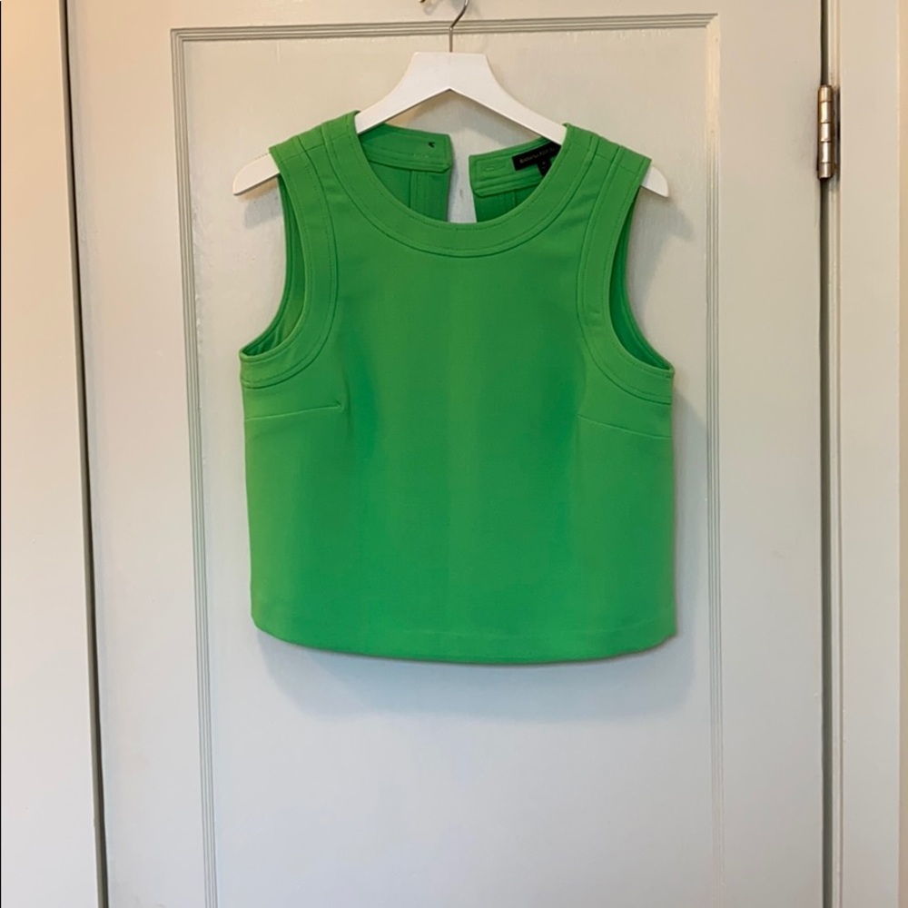 Banana Republic Bright Green Sleeveless Cropped Tank